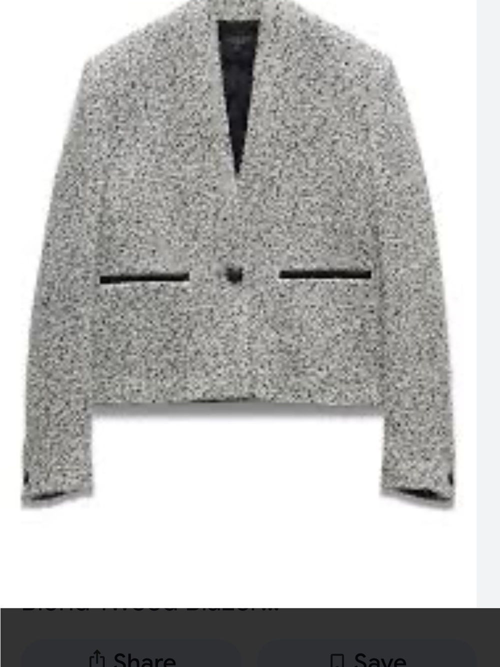 rag & bone Gray Cropped Bouclé Blazer